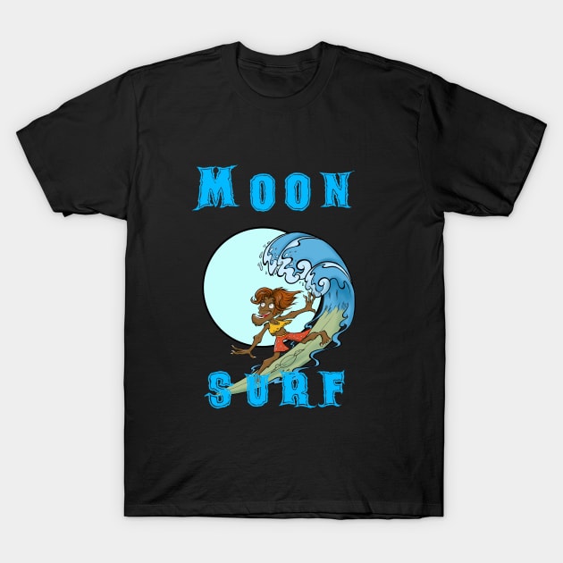 Moon Surf T-Shirt by CarmoStudio